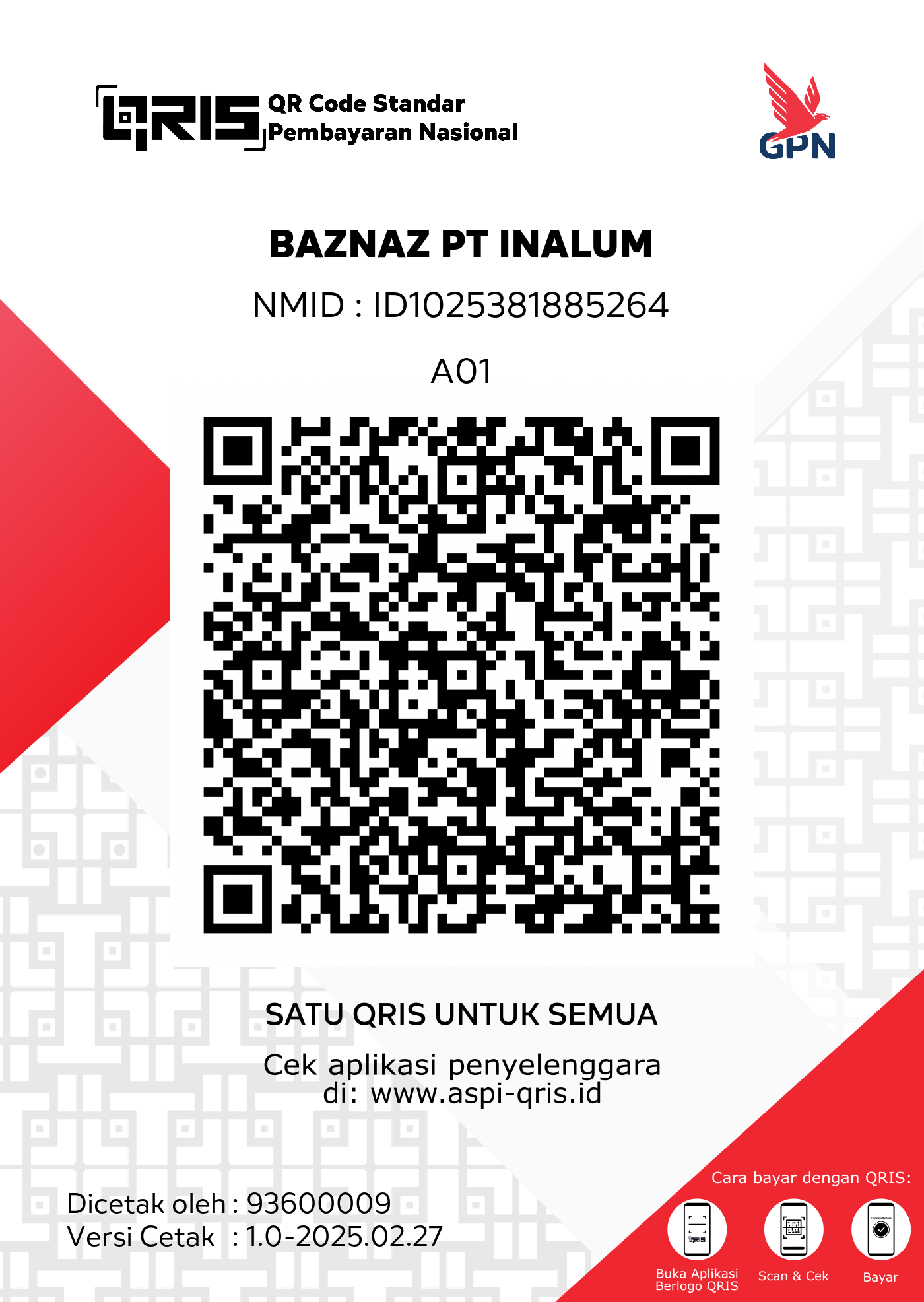 QRIS UPZ Baznas PT Inalum